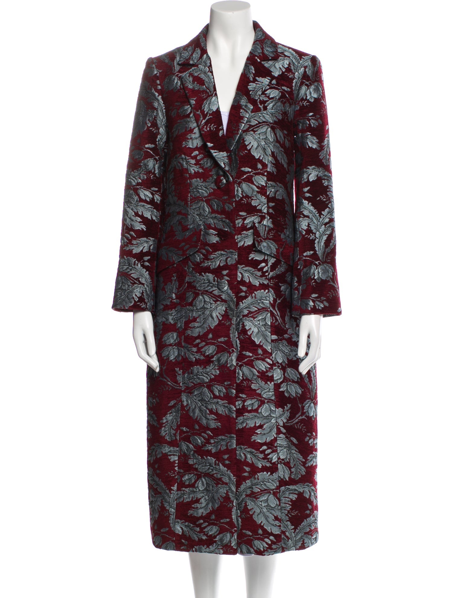 Cinq à Sept Floral Print Trench Coat