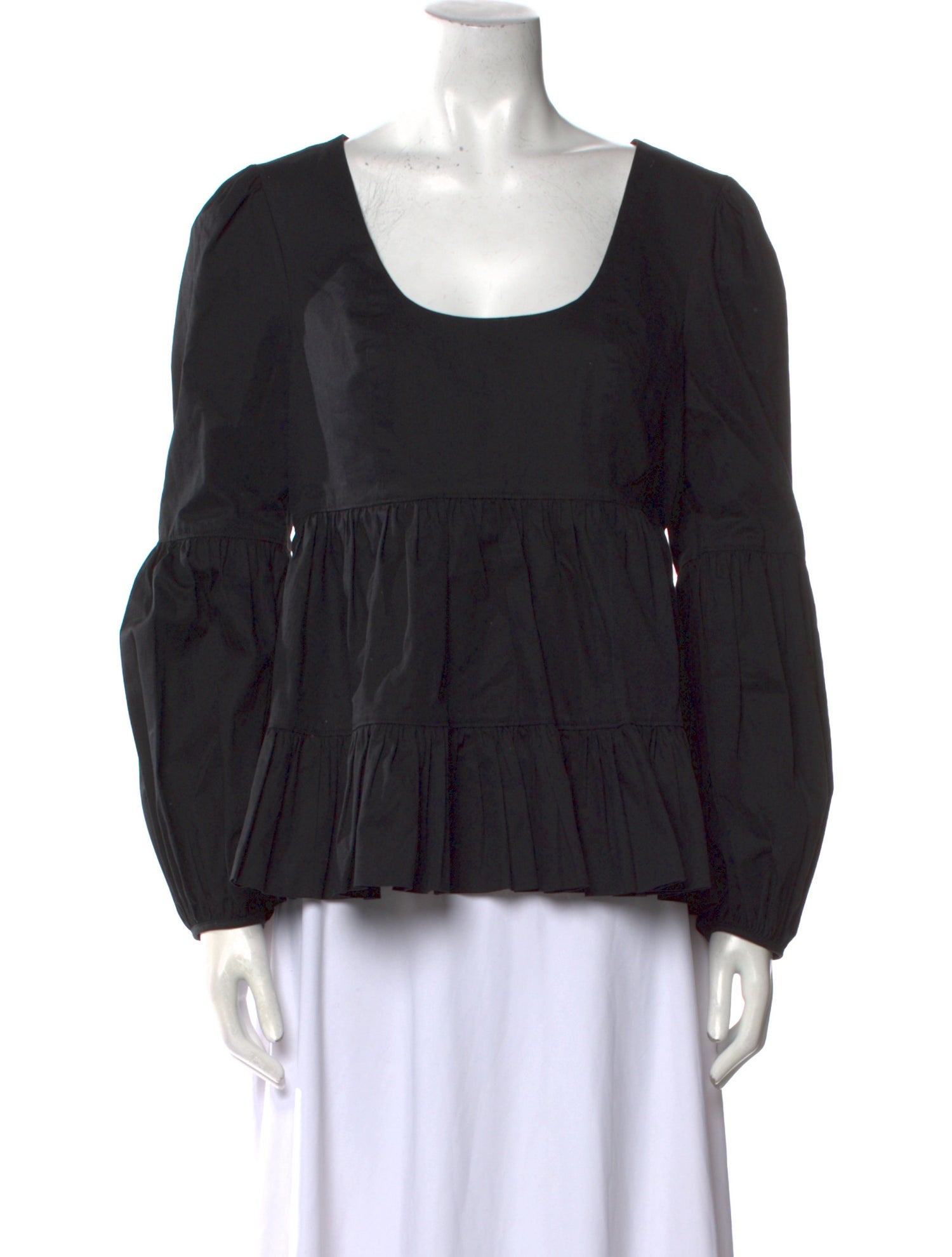 Cinq à Sept Scoop Neck Three-Quarter Sleeve Blouse