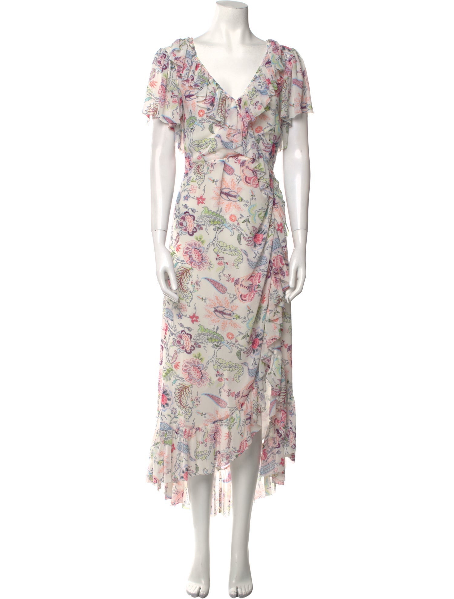 Cinq à Sept Floral Print Long Dress