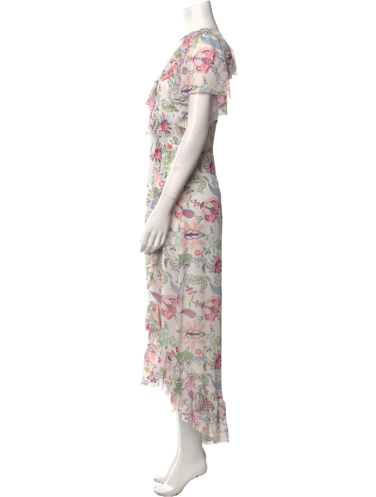 Cinq à Sept Floral Print Long Dress