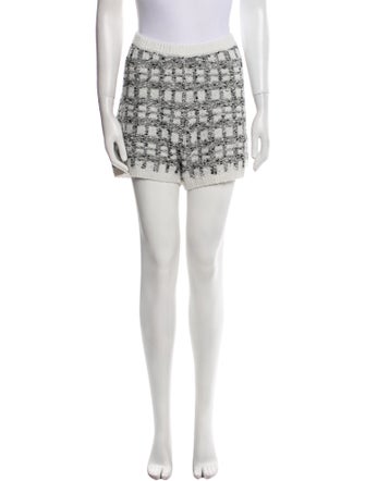 Cinq à Sept Plaid Print Mini Shorts