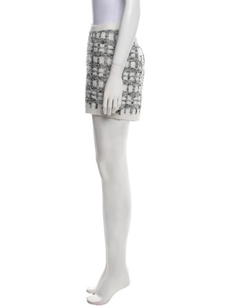 Cinq à Sept Plaid Print Mini Shorts