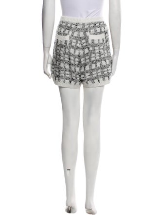 Cinq à Sept Plaid Print Mini Shorts