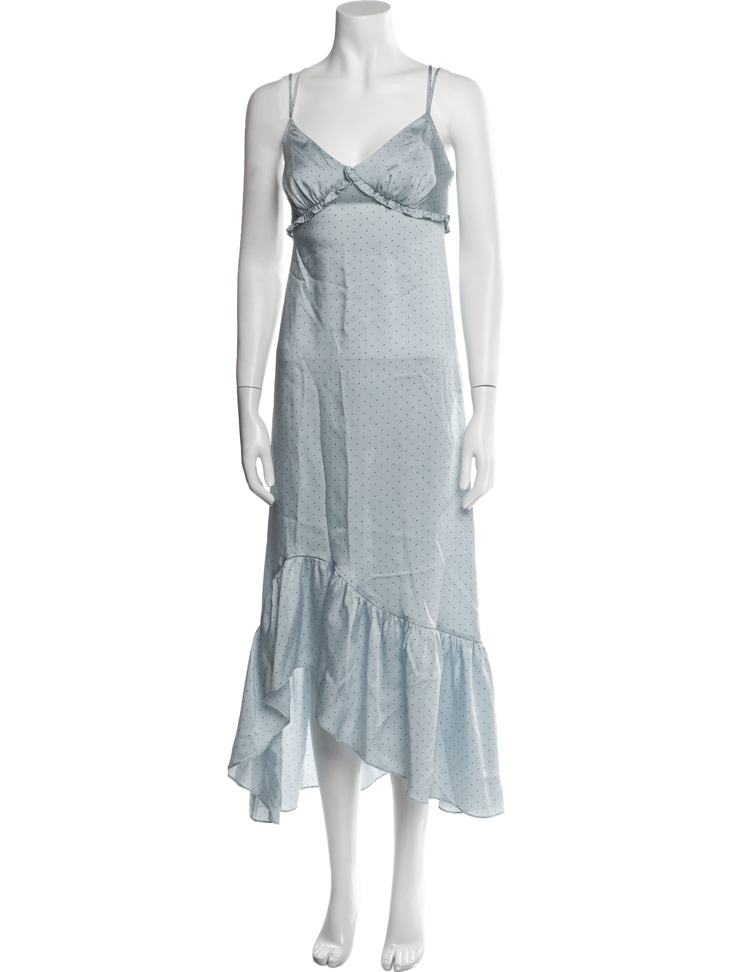 Cinq à Sept Polka Dot Print Midi Length Dress