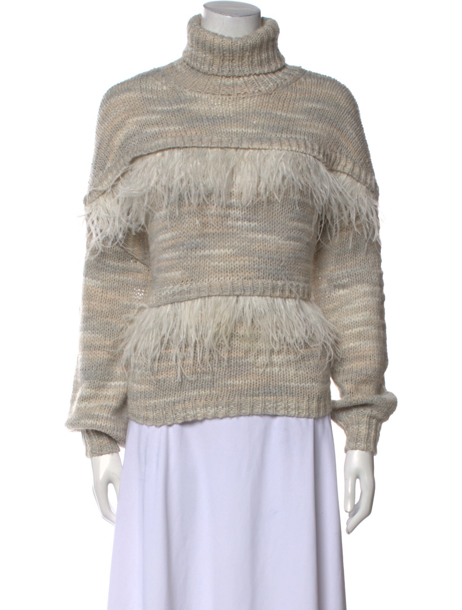 Cinq à Sept Striped Turtleneck Sweater