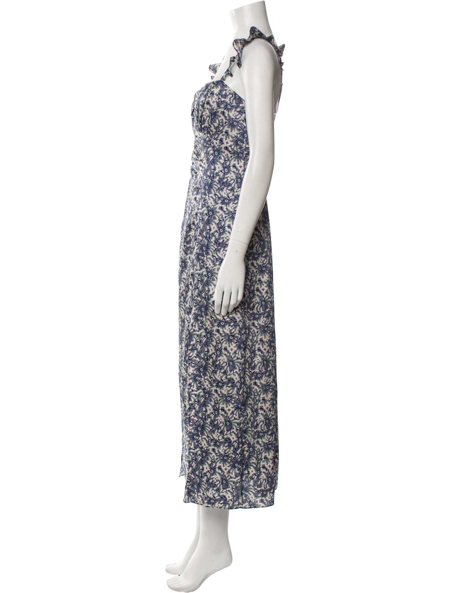Cinq à Sept Floral Print Long Dress