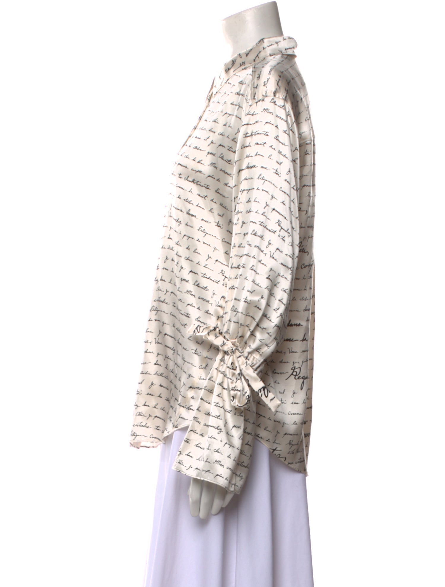 Cinq à Sept Silk Printed Button-Up Top