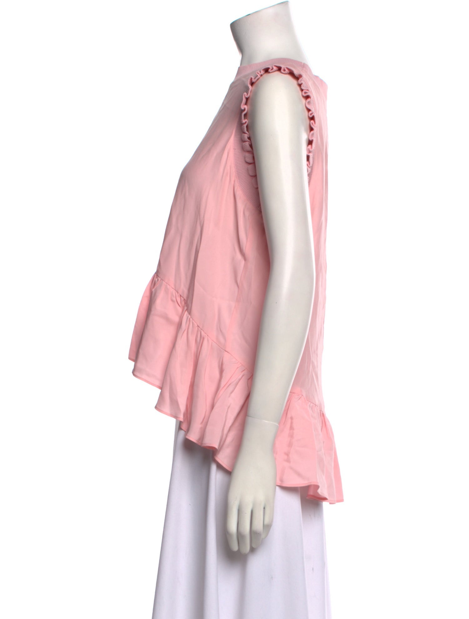 Cinq à Sept Silk Bateau Neckline Crop Top