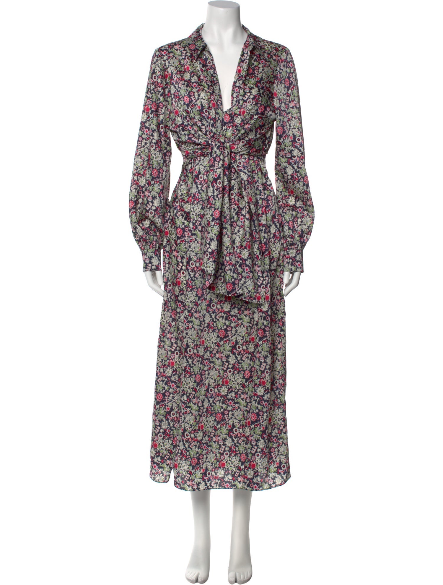 Cinq à Sept Floral Print Long Dress