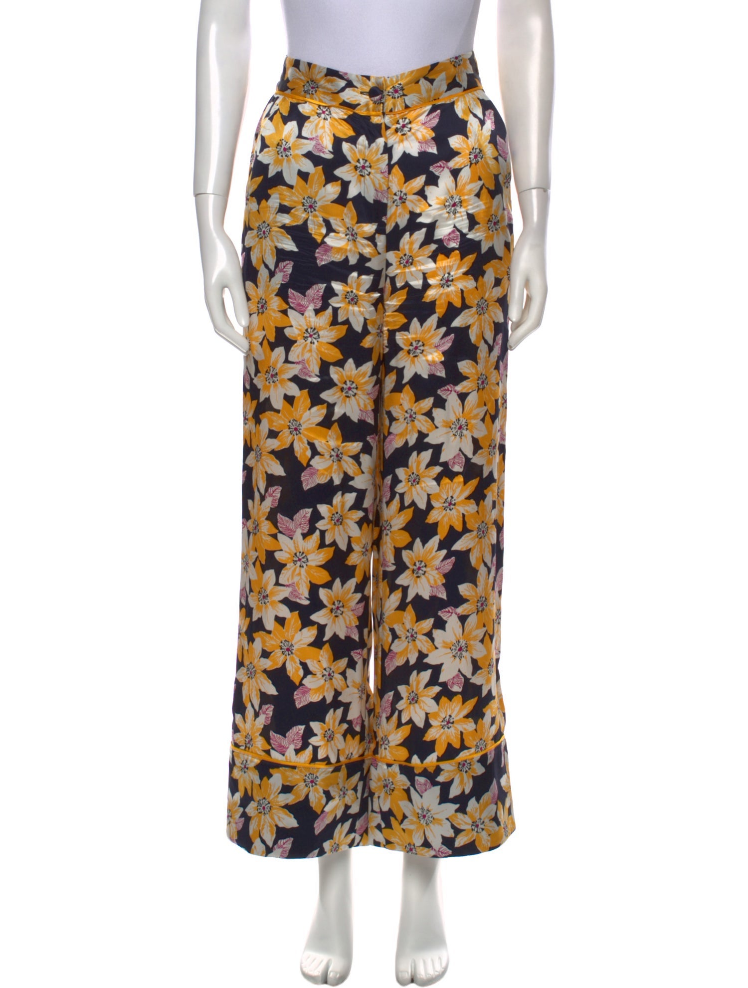 Cinq à Sept Silk Wide Leg Pants