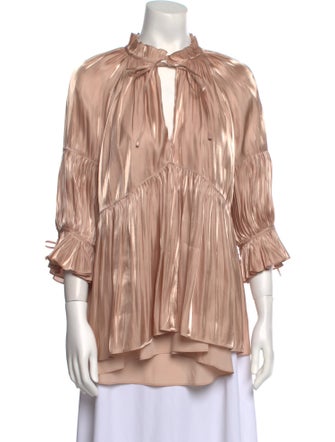 Cinq à Sept V-Neck Three-Quarter Sleeve Tunic