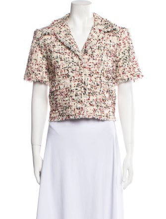 Cinq à Sept Tweed Pattern Evening Jacket