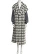 Cinq à Sept Houndstooth Print Faux Fur Coat