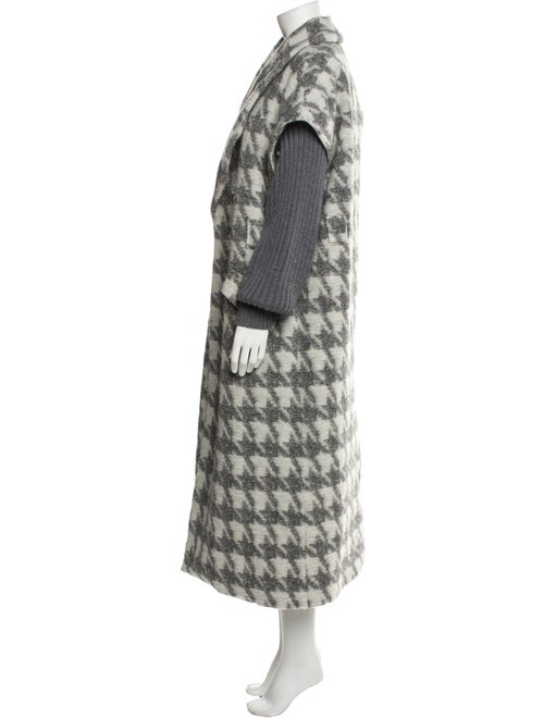Cinq à Sept Houndstooth Print Faux Fur Coat
