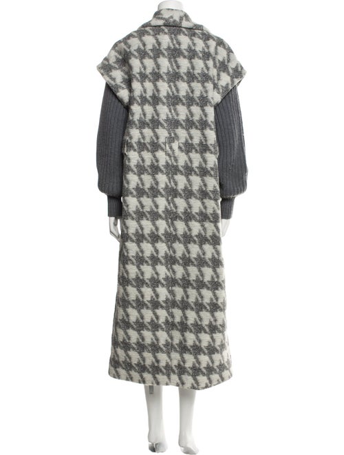 Cinq à Sept Houndstooth Print Faux Fur Coat