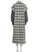 Cinq à Sept Houndstooth Print Faux Fur Coat