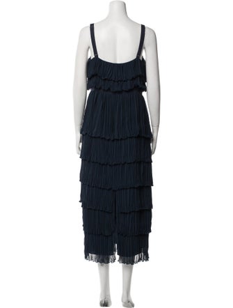 Cinq à Sept Square Neckline Midi Length Dress