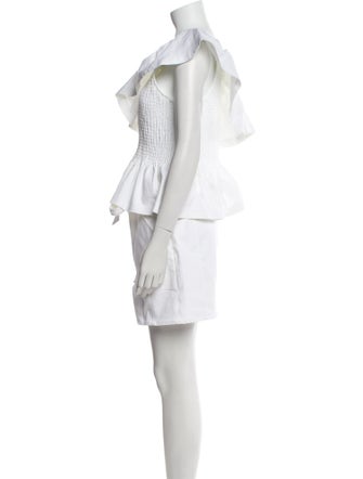 Cinq à Sept Ruffle Embellishment Short Set