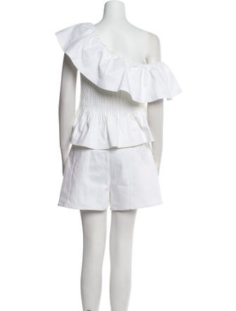 Cinq à Sept Ruffle Embellishment Short Set