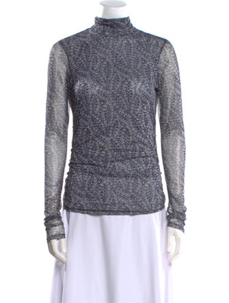 Cinq à Sept Printed Turtleneck Sweatshirt