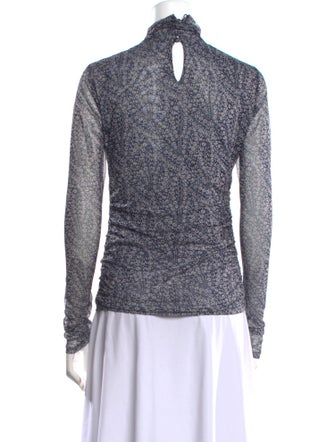 Cinq à Sept Printed Turtleneck Sweatshirt