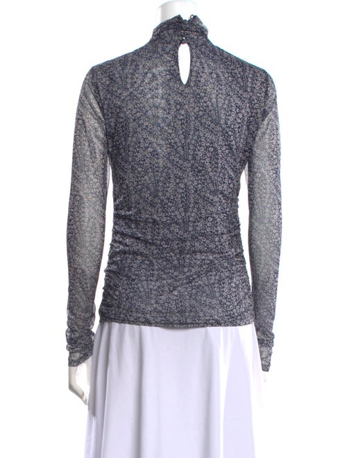 Cinq à Sept Printed Turtleneck Sweatshirt