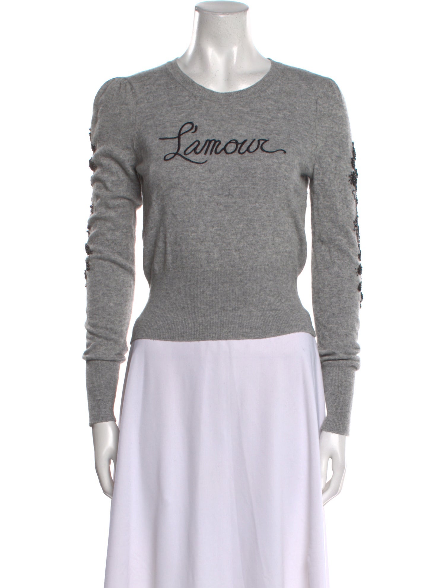 Cinq à Sept Wool Graphic Print Sweater