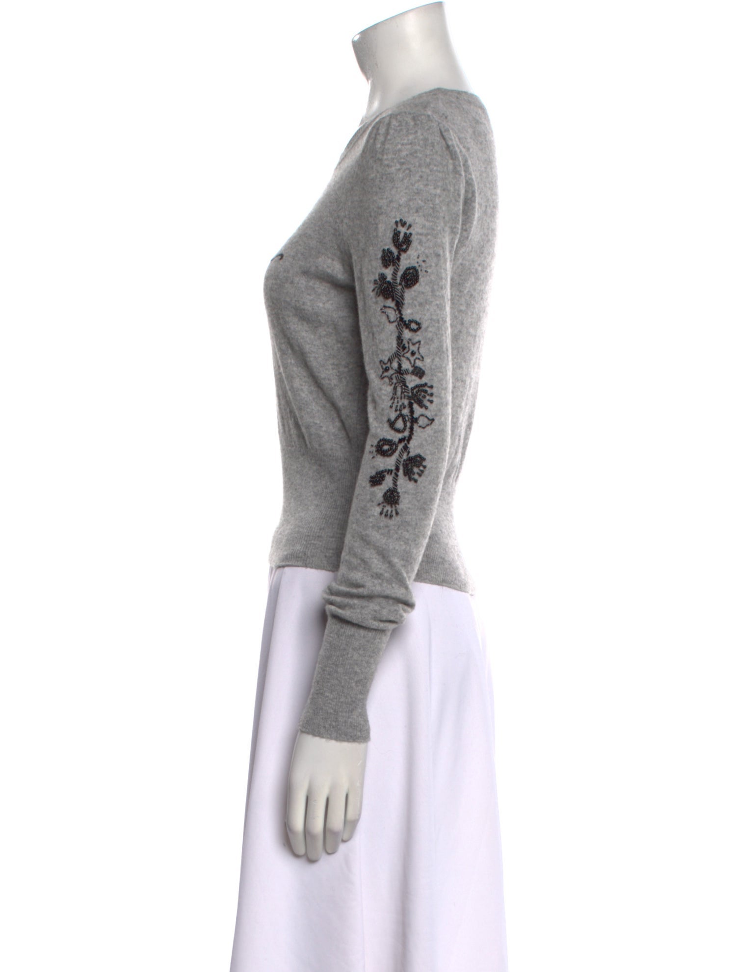 Cinq à Sept Wool Graphic Print Sweater