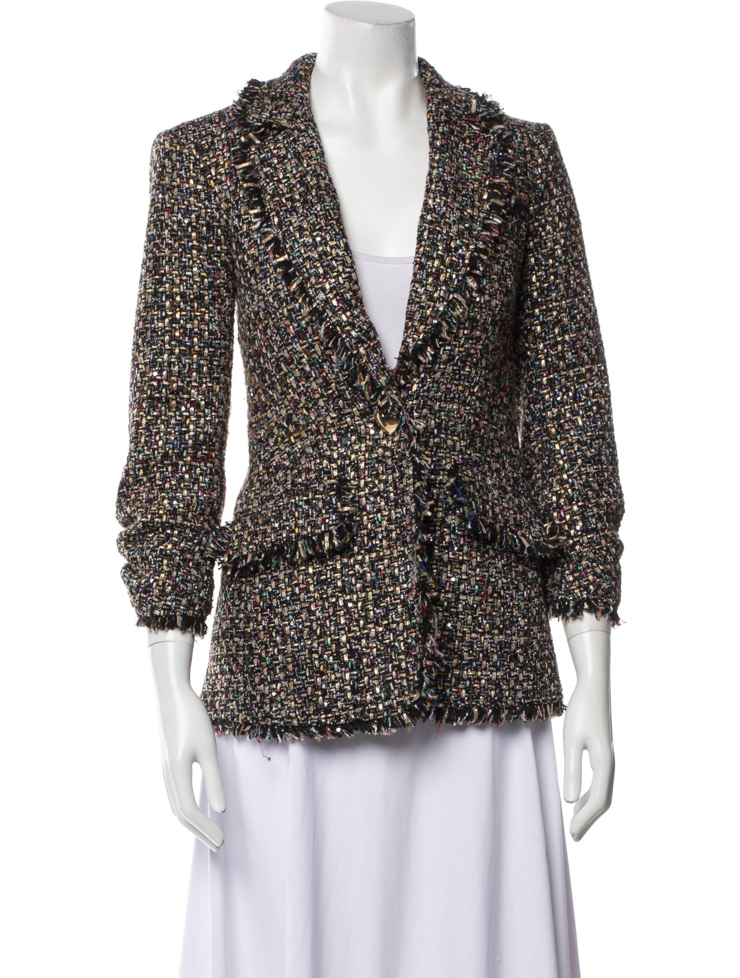 Cinq à Sept Tweed Pattern Blazer