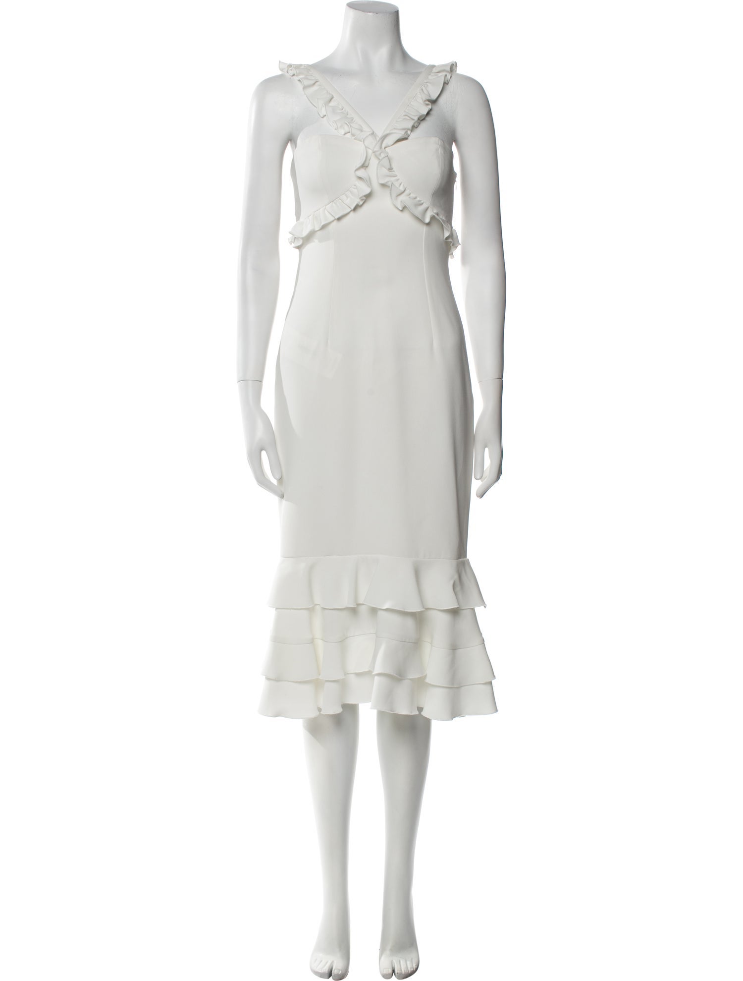 Cinq à Sept V-Neck Midi Length Dress