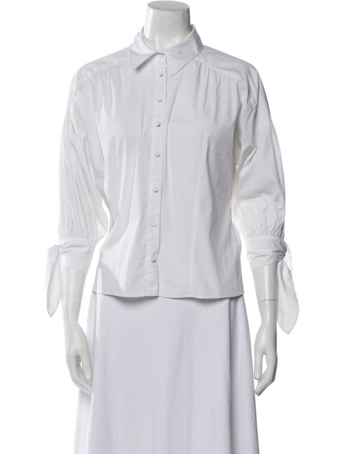 Cinq à Sept Three-Quarter Sleeve Button-Up Top