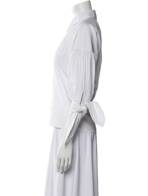 Cinq à Sept Three-Quarter Sleeve Button-Up Top