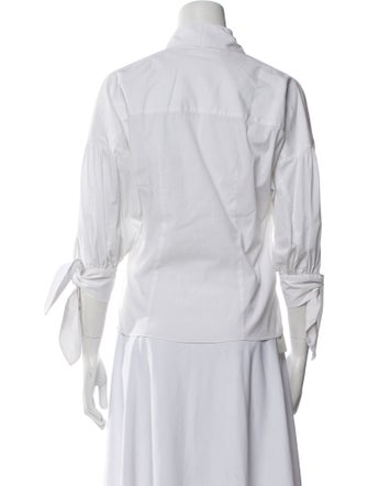Cinq à Sept Three-Quarter Sleeve Button-Up Top