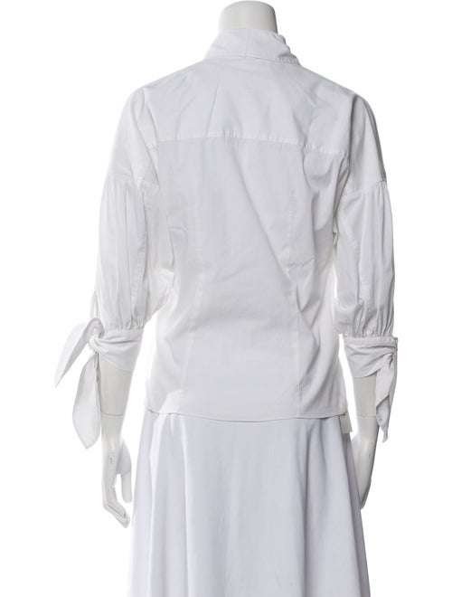 Cinq à Sept Three-Quarter Sleeve Button-Up Top