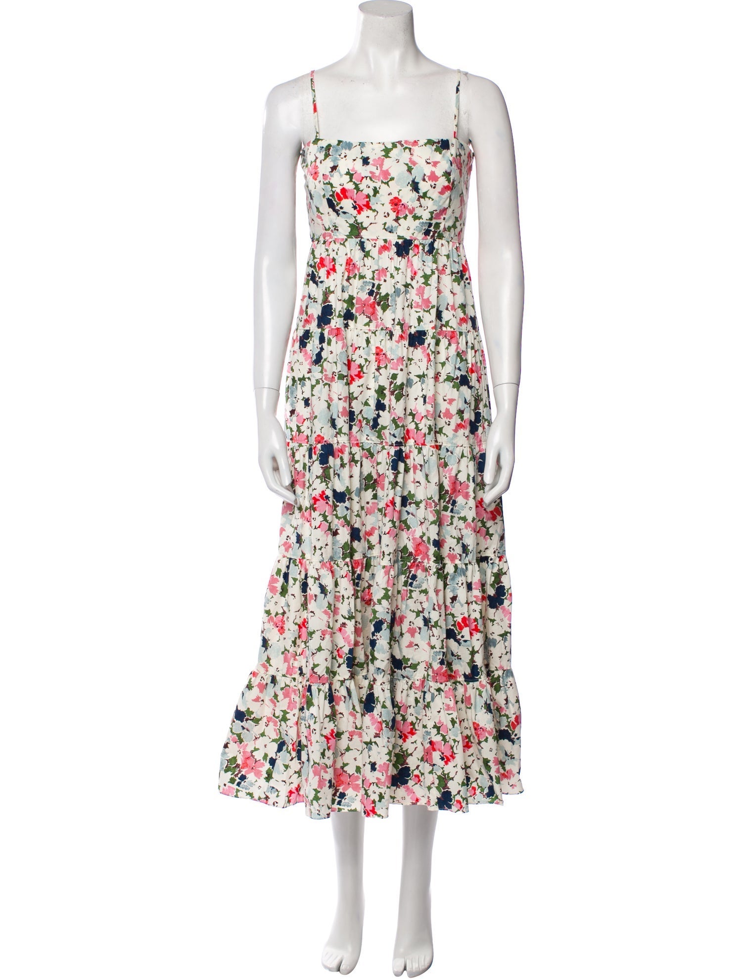 Cinq à Sept Floral Print Midi Length Dress