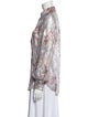 Cinq à Sept Silk Floral Print Button-Up Top