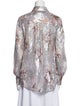Cinq à Sept Silk Floral Print Button-Up Top