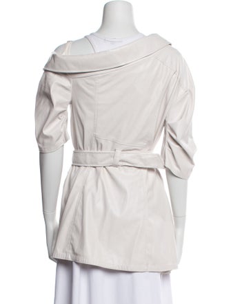 Cinq à Sept Faux Leather Utility Jacket