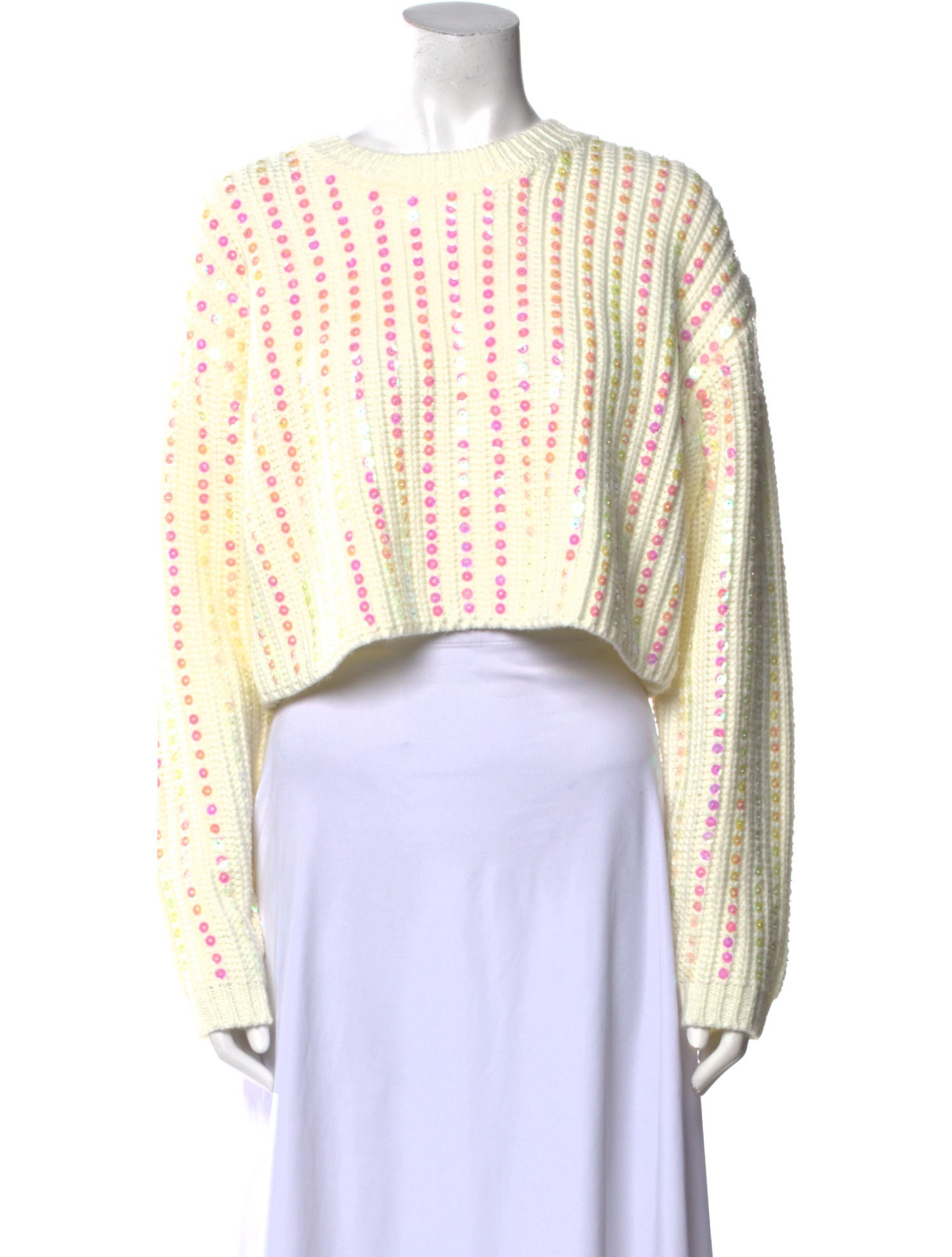 Cinq à Sept Striped Crew Neck Sweater