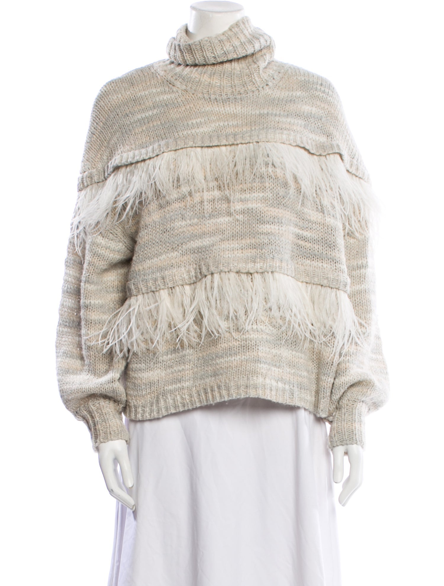 Cinq à Sept Striped Turtleneck Sweater