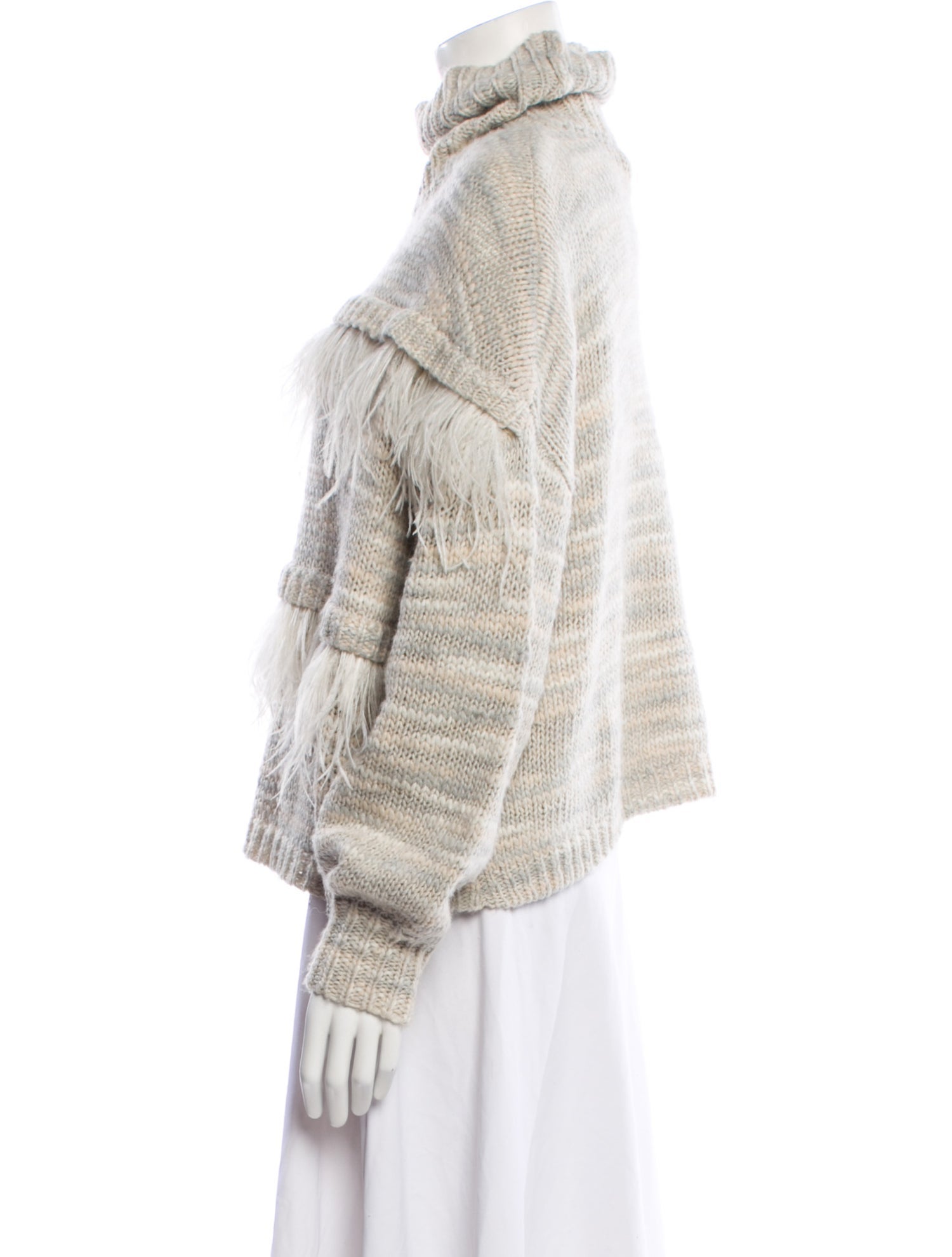 Cinq à Sept Striped Turtleneck Sweater