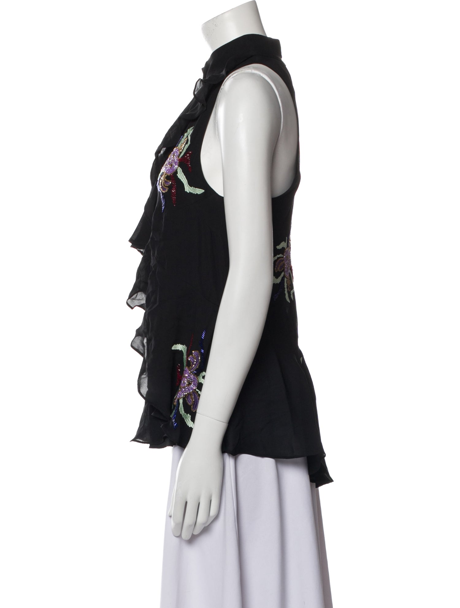 Cinq à Sept Silk Mock Neck Blouse