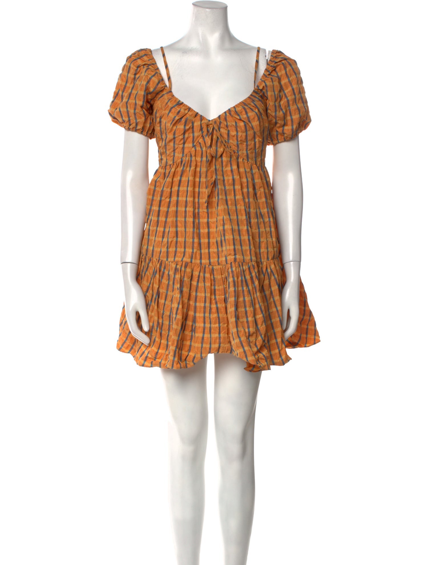 Cinq à Sept Plaid Print Mini Dress