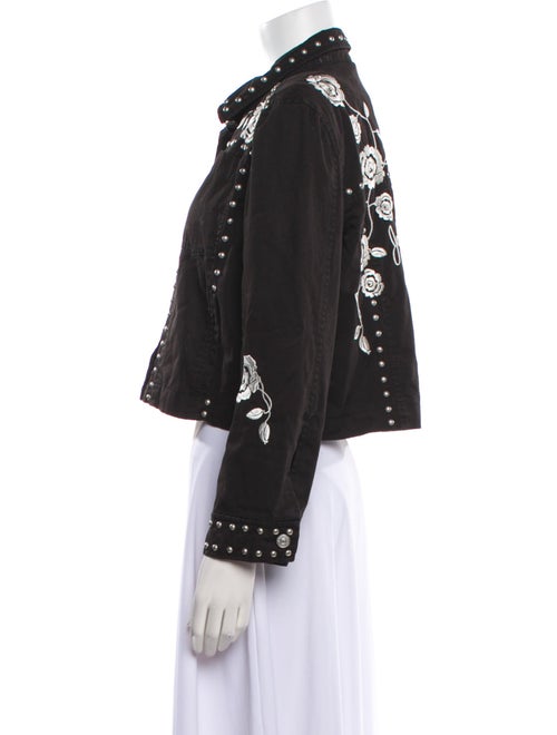 Cinq à Sept Graphic Print Denim Jacket