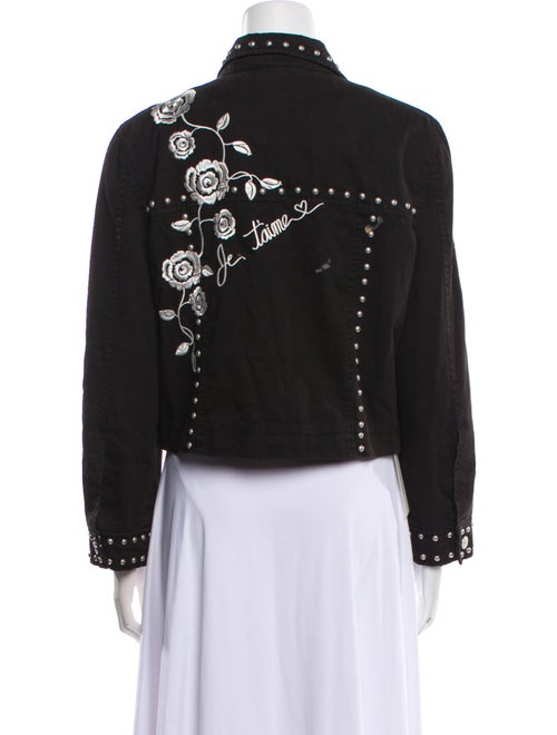 Cinq à Sept Graphic Print Denim Jacket