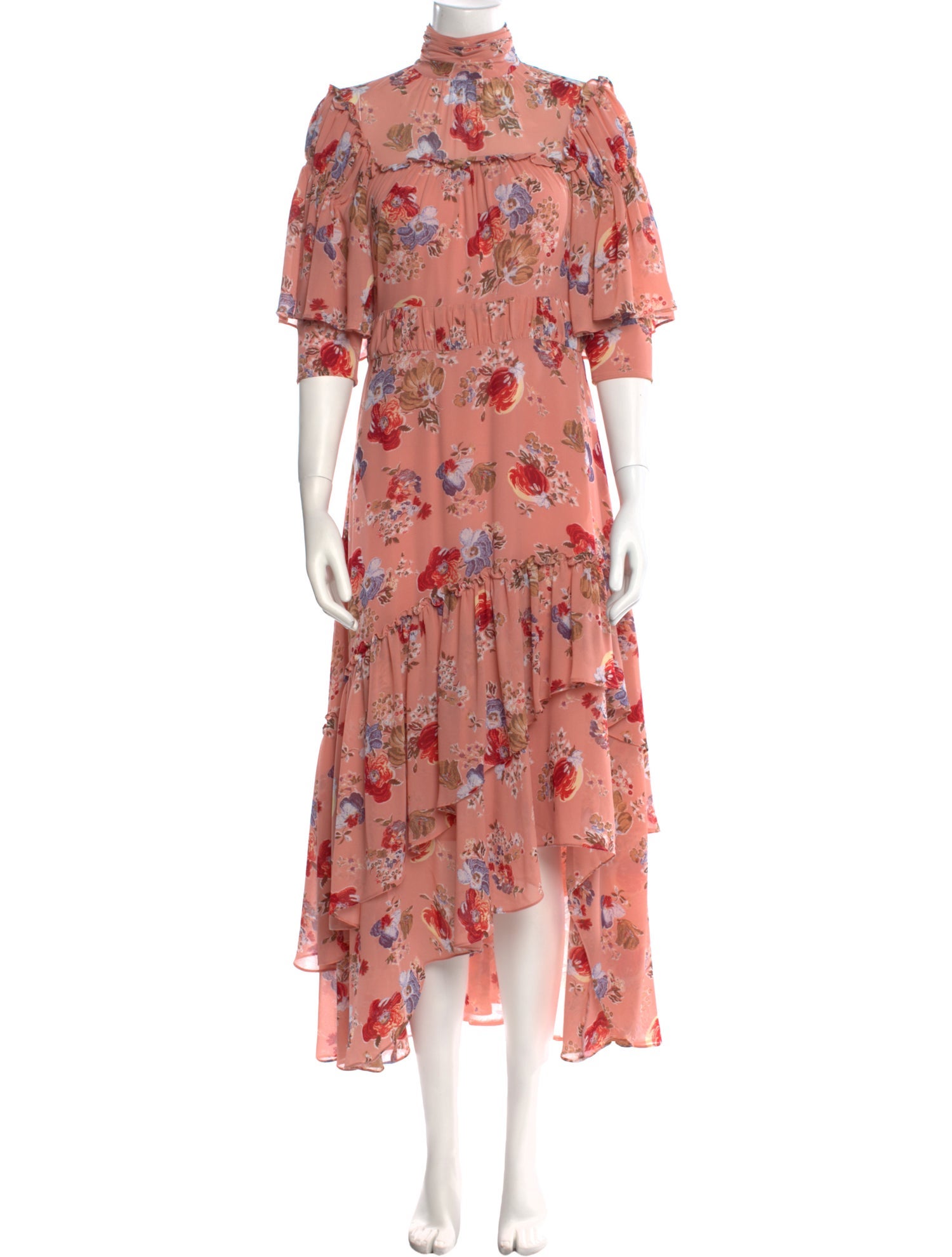 Cinq à Sept Floral Print Long Dress