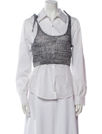 Cinq à Sept Long Sleeve Button-Up Top