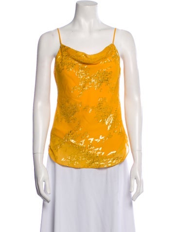 Cinq à Sept Tops Silk Cowl Neck Top XS