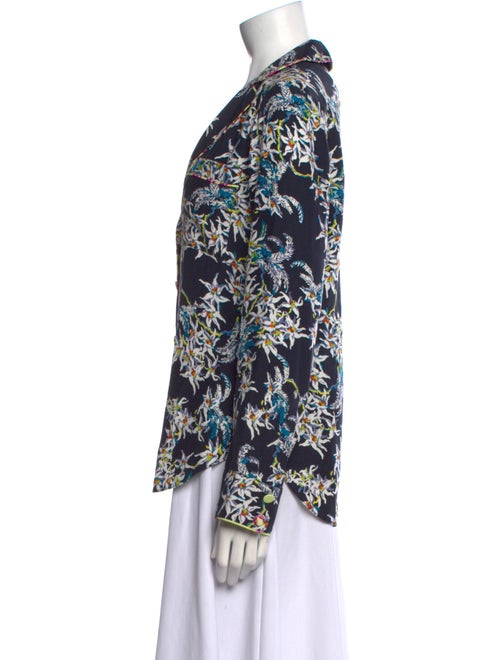 Cinq à Sept Silk Printed Button-Up Top