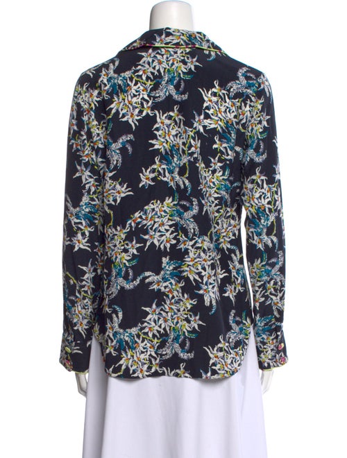 Cinq à Sept Silk Printed Button-Up Top